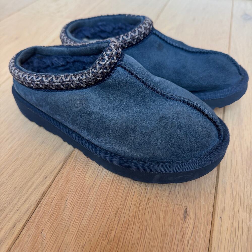 UGG Tasman Navy Blue Slip‑On Slippers Little Kids Size 13 - Picture 2 of 7